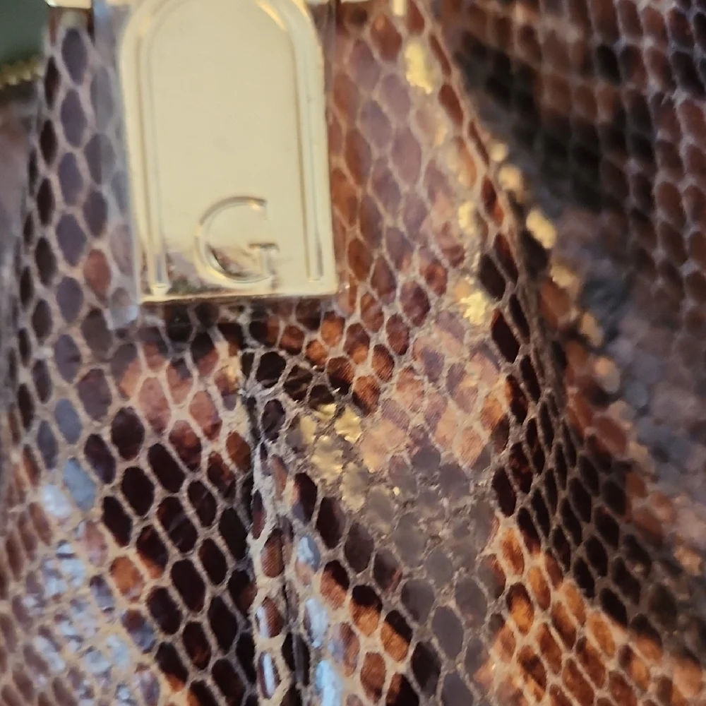 Snake-Print Shoulder Hobo Bag in Brown - Picture 3 of 8